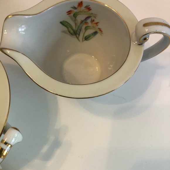 Occupied Japan Sugar & Creamer Bird Paradise - Picture 4 of 12